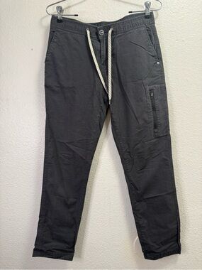 Vuori Ripstop climber pants men size S Charcoal Drawstring Cargo Pants